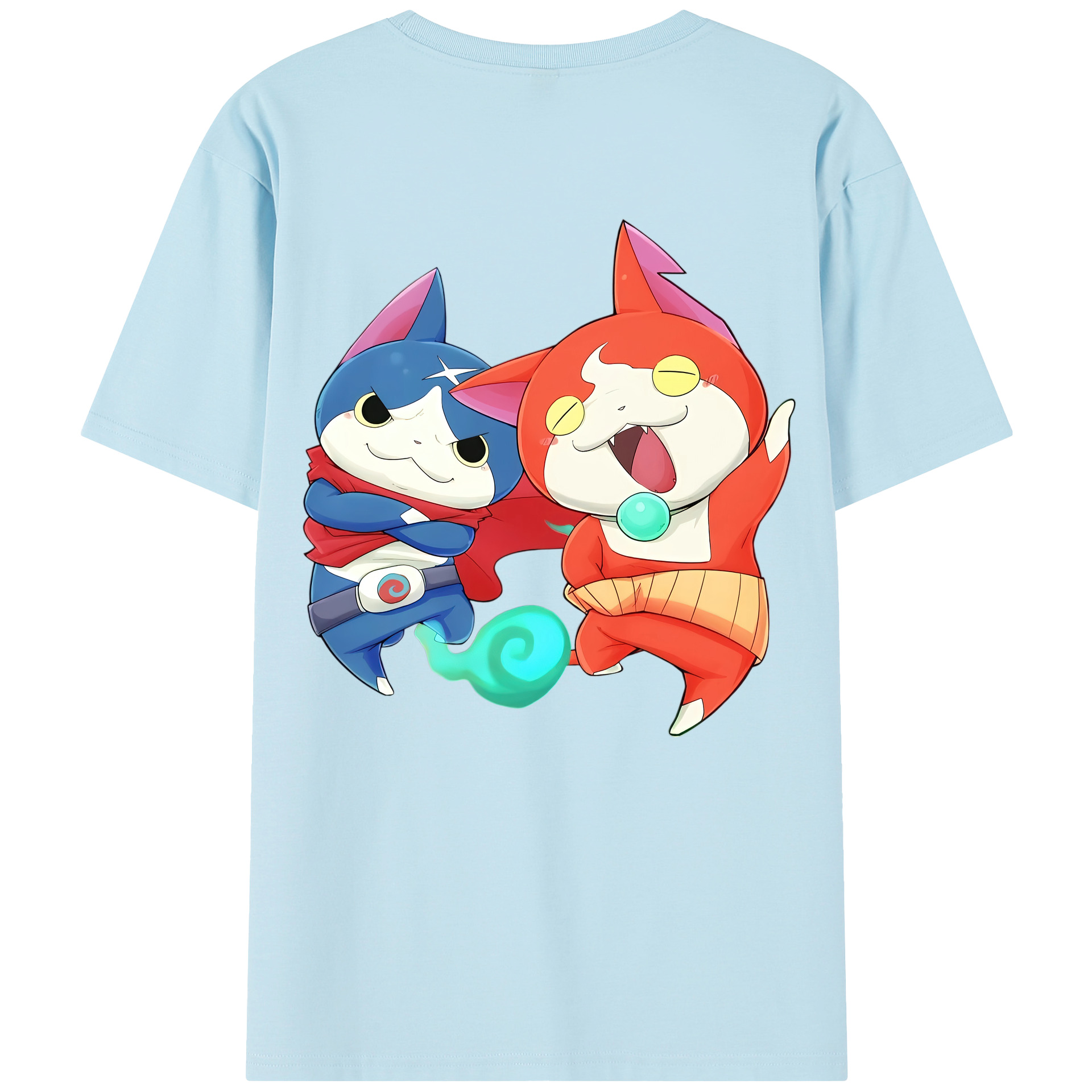 （画像用） 妖怪ウォッチ Yo-kai Watch 綿100％半袖Tシャツ（背面プリント）
